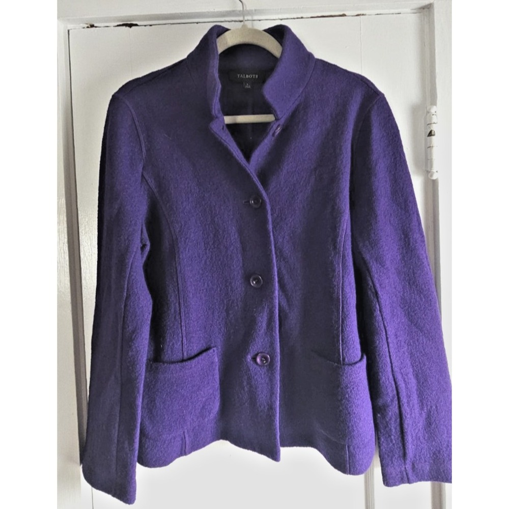 Talbots Berkshirte Wool Blend Jacket Patch Pocket… - image 1